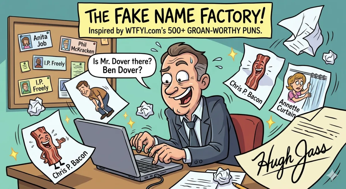 Funny list of fake names WTFYI
