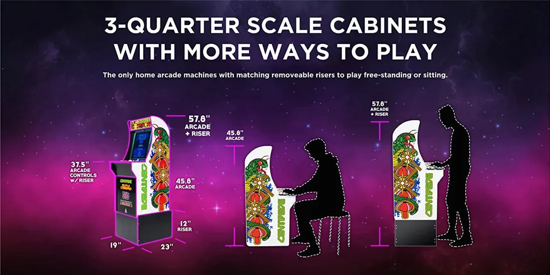 Full size and countertop size classic arcade games on Amazon