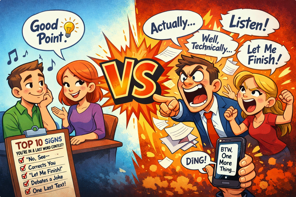 People having the last word always being right