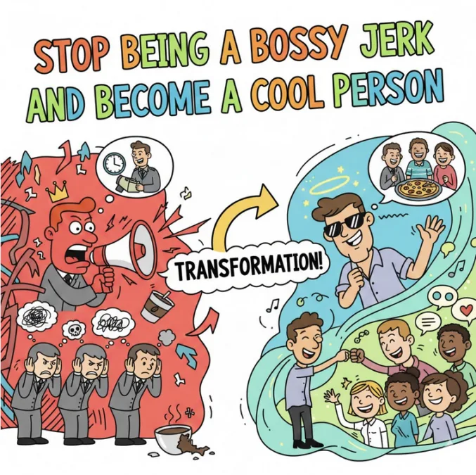 bossy jerk vs cool person
