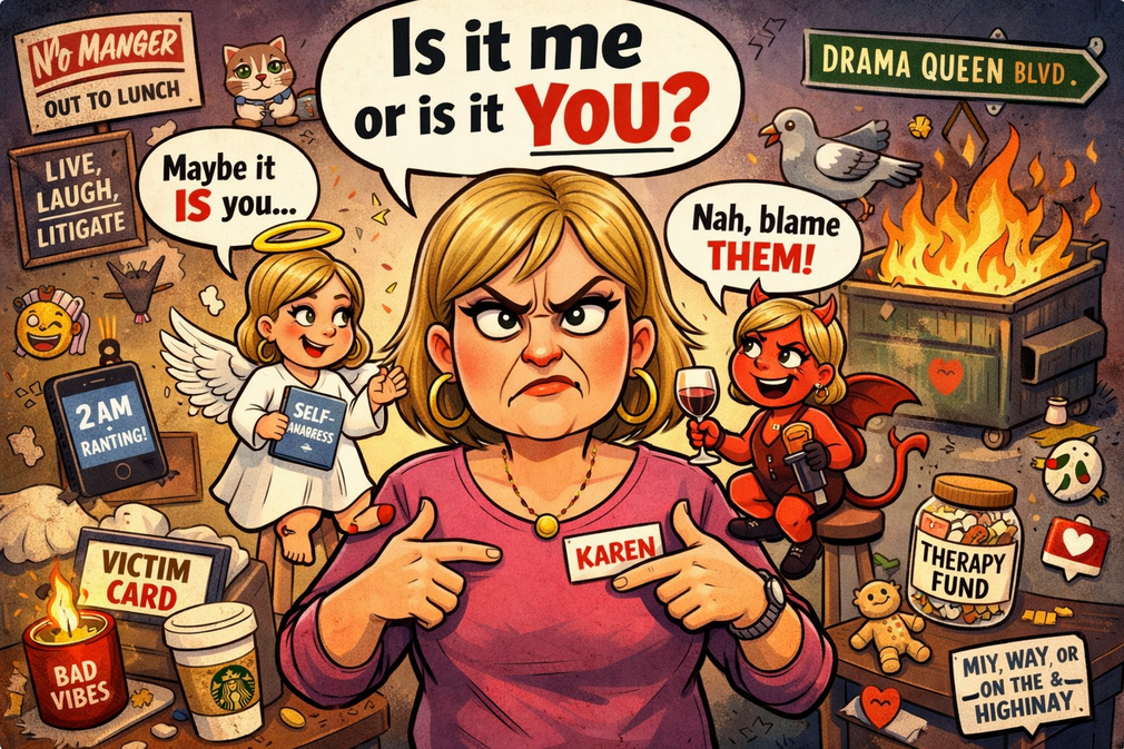 Is it ME or is it YOU? A funny cartoon!