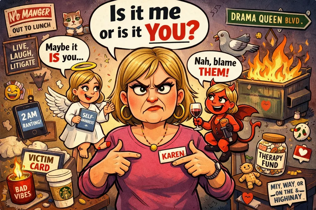 Is it ME or is it YOU? A funny cartoon!