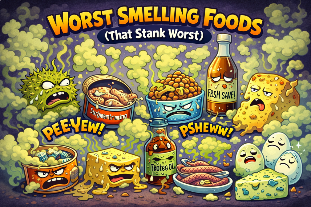 worst smelling foods funny cartoon