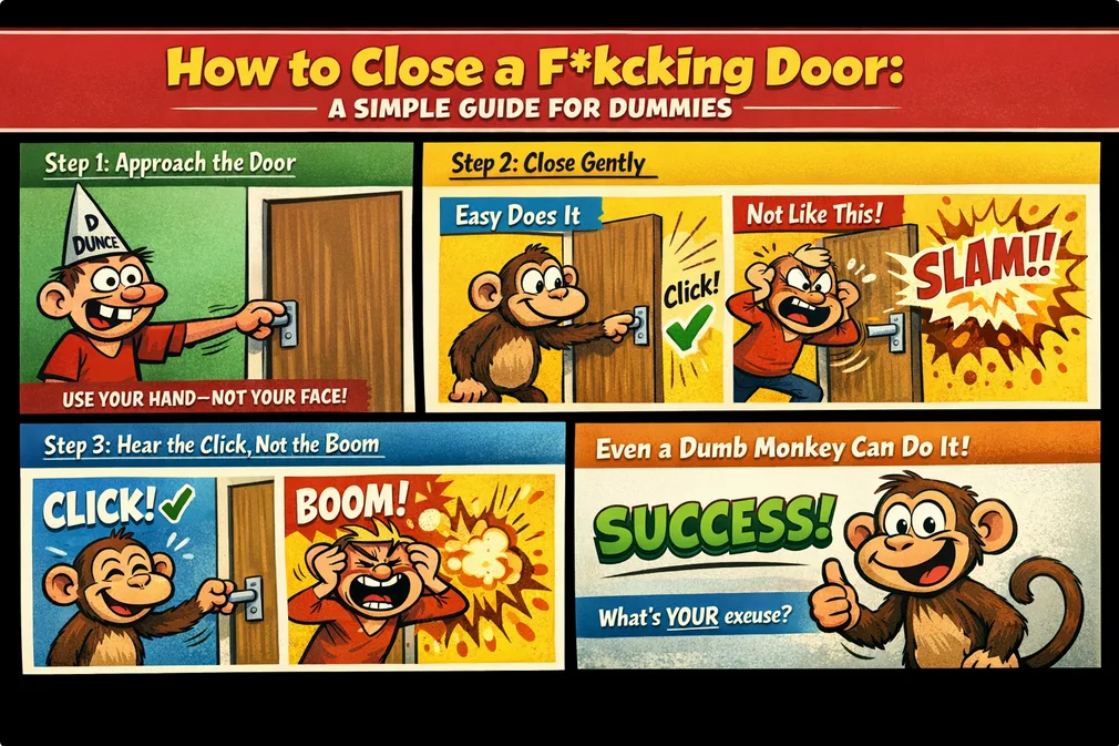 Learn how to close a fucking door