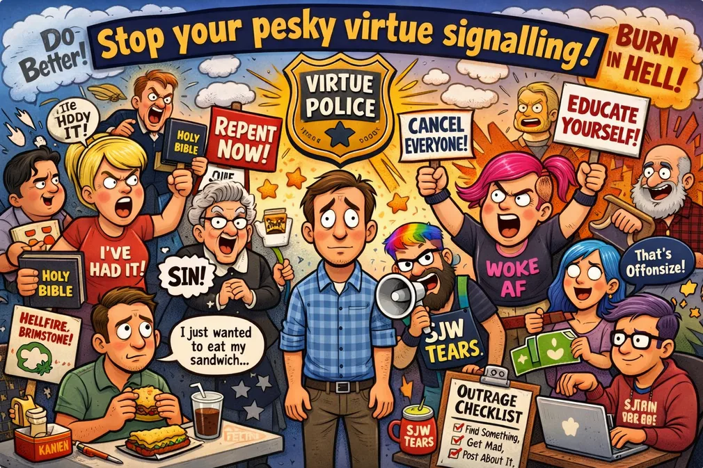 Stop your pesky virtue signalling SJWs