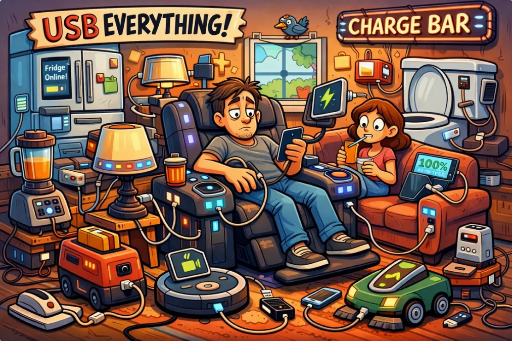 USB charging ports everywhere