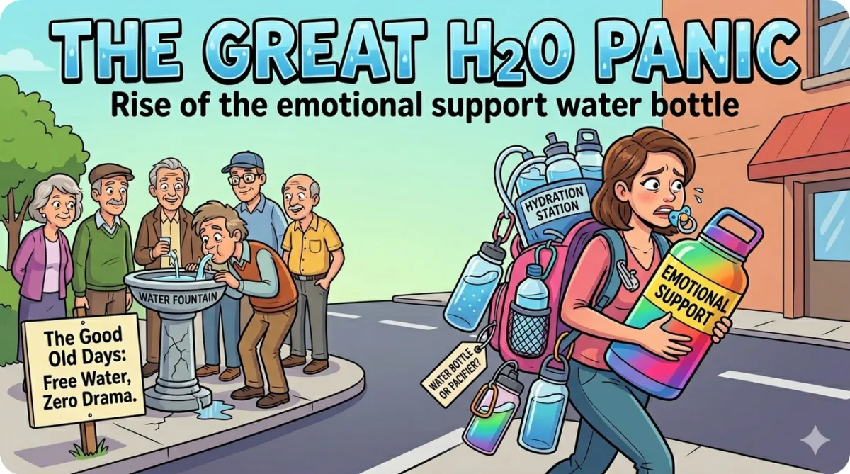 Emotional support water bottles cartoon