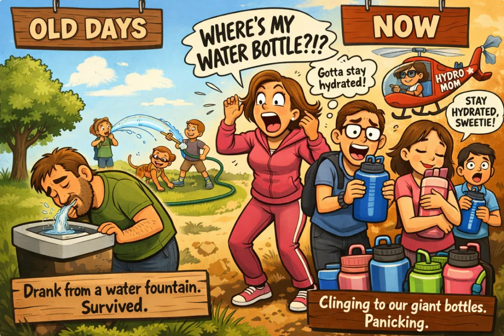Over hydrated culture funny cartoon