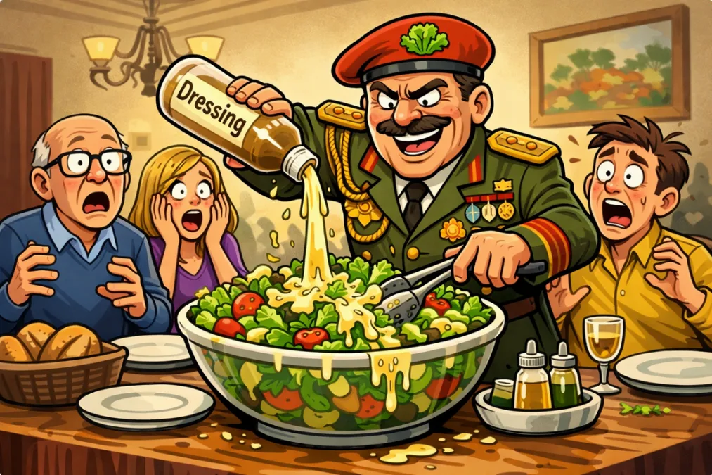 Salad dictator ruining dinner