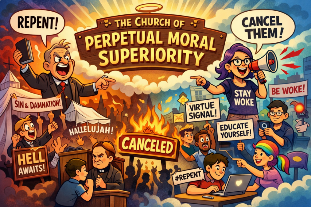 Woke assholees are like preachers