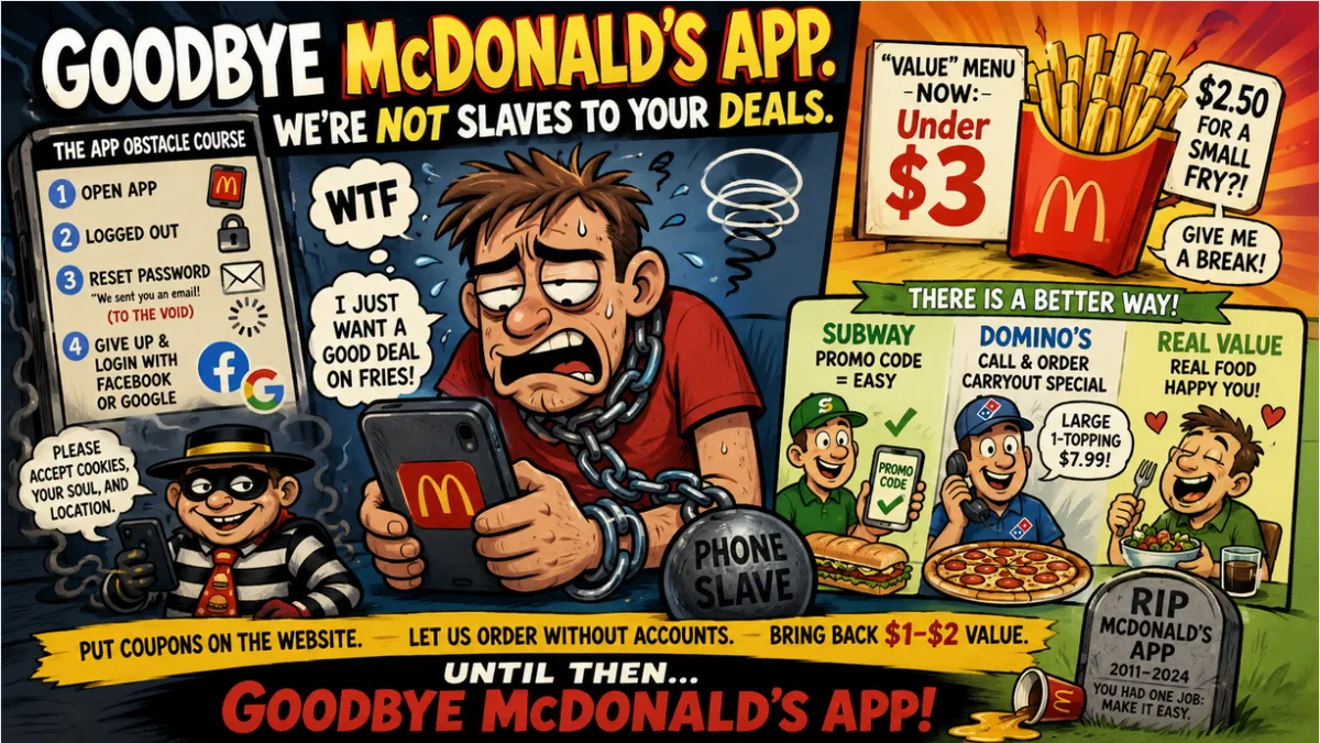 Fast food apps McDonalds sucks