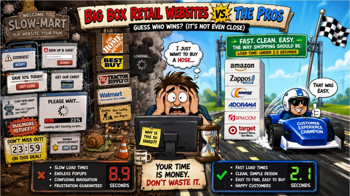 Slow websites big box retailers ecommerce