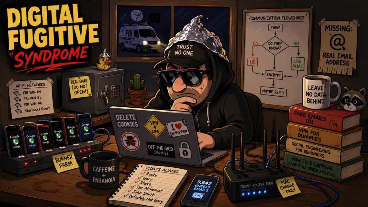 Digital Fugitive Syndrome funny cartoon