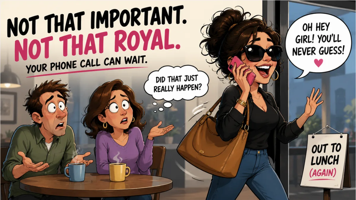 Stopping conversation to answer phone