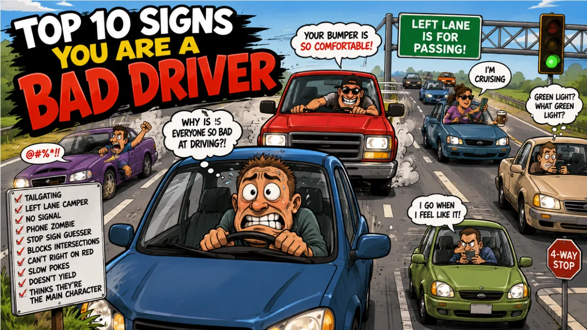 Top ten things bad drivers do funny cartoon